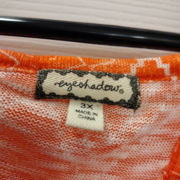 Tangerine lace top knit shirt size 3X - Picture 2 of 5